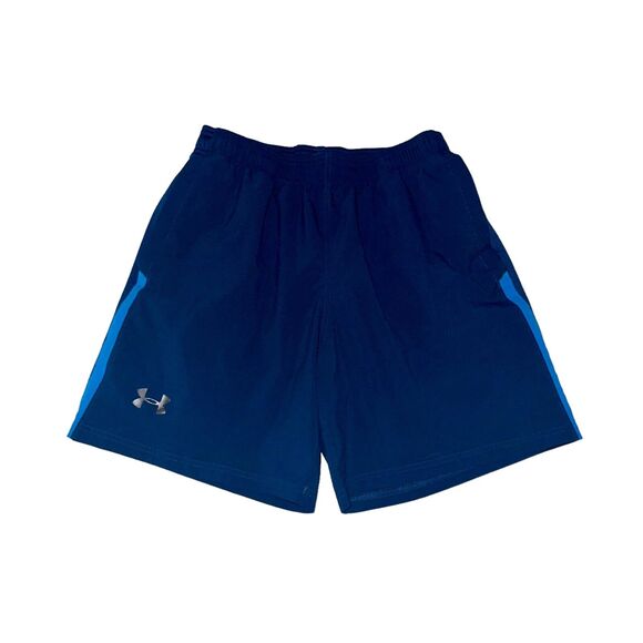 Under Armour Vintage Soccer Running Gym Workout Shorts Fitted Blue Small - Picture 8 of 9